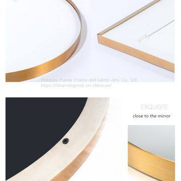 Bathroom Mirror Stainless Steel Brass Gold Bathroom Mirror photo-4