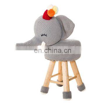 Yarncrafts Crocheted  Party Elephant Premium Luxury Funny Animal Kids Leg Stool