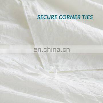 2020 Popular Products Soft Full Queen Microfiber Washed Bedding Duvet Cover Set photo-3