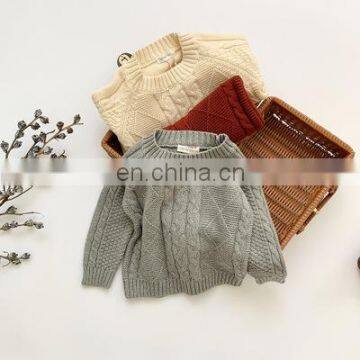 2020 Autumn New Ins Baby Girl Pullover Sweater Twist Rhombus Sweater photo-4