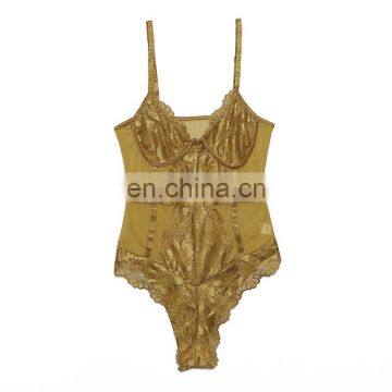 Summer New Hot-selling Lace Flower Stitching Sexy One-piece Suit Fashion Women Women Bodysuit Sexy Lingerie photo-7