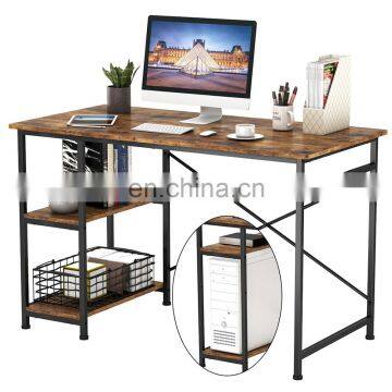 Home Furniture Simple Office Computer Table Desk With Book Shelf Modern Wood Kids Writing pc Desk photo-2
