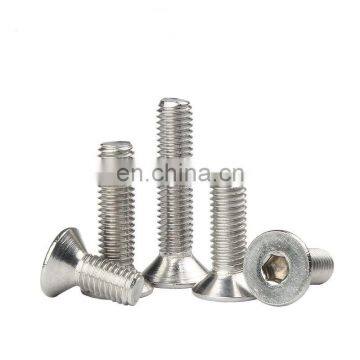 Hexagon socket screw with flat head