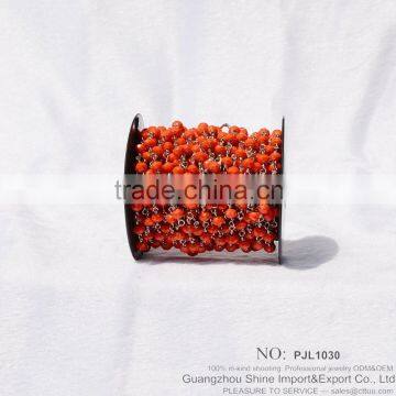 Faceted Colored Crystal Beads Wrap Chain Gold Plated Wire Chain for Jewelry Diy photo-4