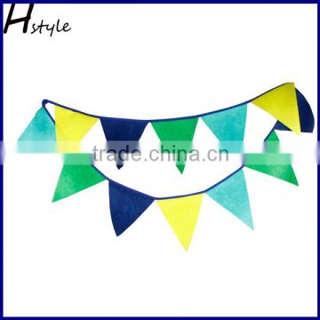 Green & Blue Felt Flag Buntings Wedding Birthday Party Decoration PLC008