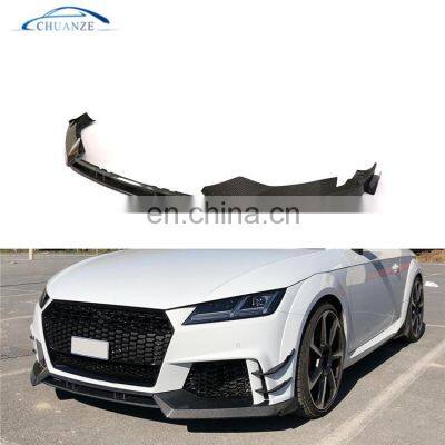 TTRS Carbon Fiber Car Front Bumper Lip Splitter for Audi TTRS MK3 8S 2016-2019