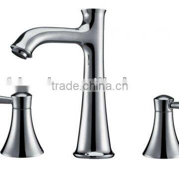 Luxury 3 Hole Double Handle Bathroom Faucet Modern Basin Sink Faucets KL-3306