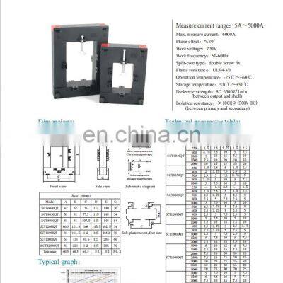 100A/5A 150A/5A 200A/5A 300A/5A 400A/5A Strong Anti-magnetic Black Split-core Current Transformers photo-2
