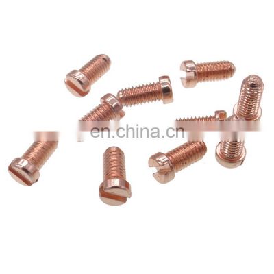 M4 slotted flat countersunk head brass machine screws