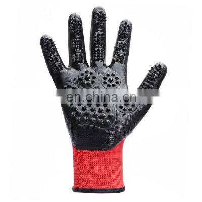 Gentle De-shedding Brush Five Finger Design Pet Grooming Gloves for Cats, Dogs and Horses photo-2