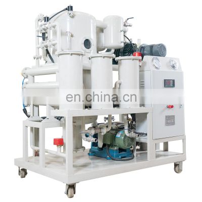 Programmable Logic Controller double stage vacuum high voltage oil purifier for various kinds of insulating oil