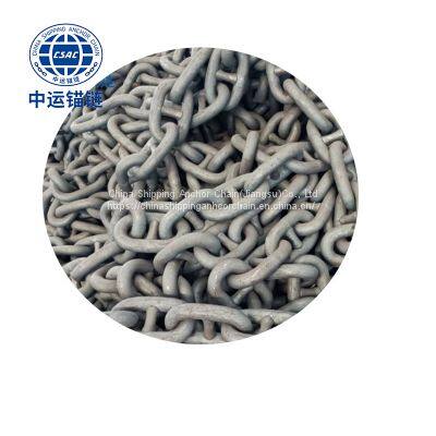 60mm Black Painted floating wind power platform  studless link anchor chain