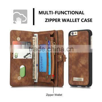 China supplier for iphone cell phone credit card holder wallet with zip