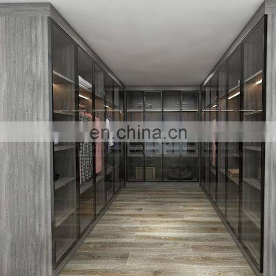 Dressing room Aluminum Profiles Glass Sliding Door Wardrobe Armoire Closets