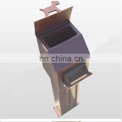 Introducing New Model Rectangle Steel Metal Outdoor Custom Dog Station Pet Waste Bin photo-5