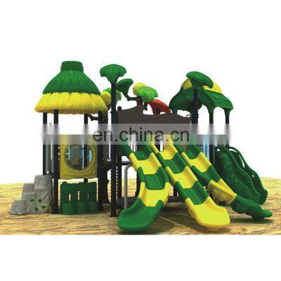 Playground Equipment Plastic Slide Amusement Park Rides Outdoor Forest Theme Lldpe+galvanized Pipe Material Children for Kids