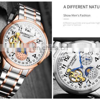 Guanqin 16212 Cheap Price Men Automatic Watches Custom Mechanical Tourbillon Fashion Logo Watches photo-5