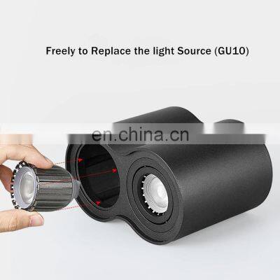 GU10 Led Downlight Surface Mounted Ceiling Downlight Single/Double Head 5W 10W Spot Led Lamp For Home Hotel Decoration Lighting photo-2