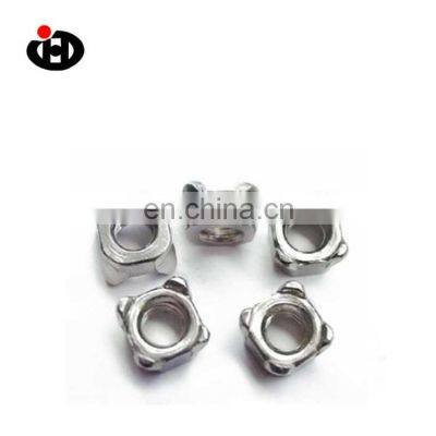 Hot Sale JINGHONG Square Stainless Steel  Plain  Weld Nut  with Four Spot DIN928