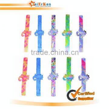 Promotional and EN71 PVC reflex slap band