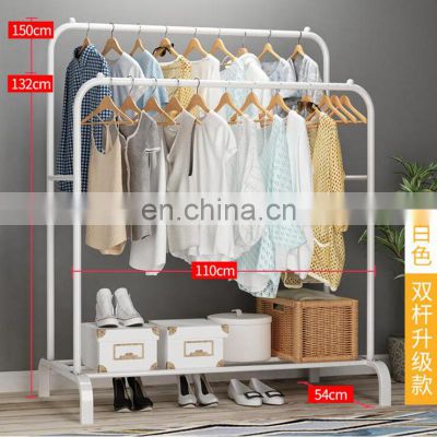 White And Black  Free Standing Tree Hanging Bag Hat Jacket Metal Clothes Hanger Stand With Shoe Rack