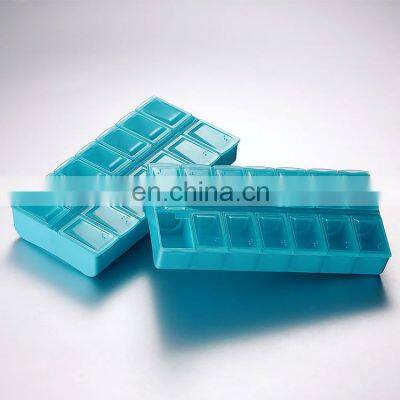 Eco Friendly Medicine Travel Size Custom Plastic Pills Organizer Medical Weekly 7 Day Pill Box photo-3