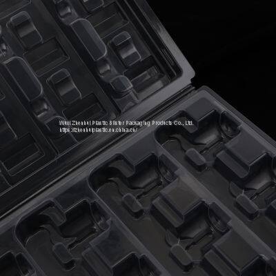 vacuum forming plastic blister trays double blisters packaging PET clamshells