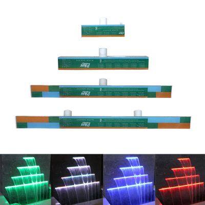 Acrylic Atlantic Water Gardens Waterfall Colorful LED Waterfall Blade Water Feature Cascade