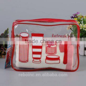 Reboinc-X7 Printed Clear Pvc Cosmetic Bag for Travel Set Piping Pvc Vinyl Cosmetic Bag Travel Kit photo-3