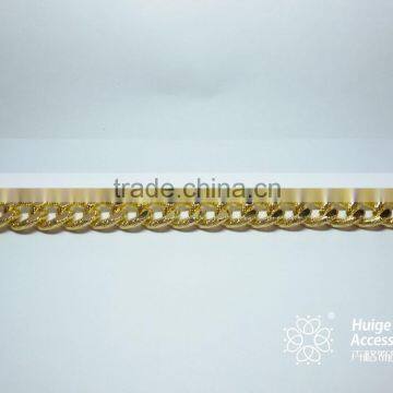 Metal Aluminum gold curb chains