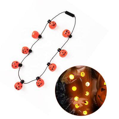 Halloween Supplies Light Up Toys Led Pumpkin Necklace Party Decoration