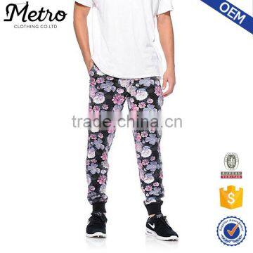 Custom Mens Comfortable Floral Style Jogger Pants