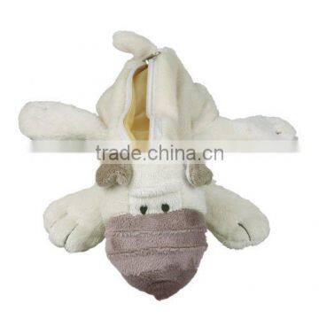 plush animal pencil case, plush dog pencil case