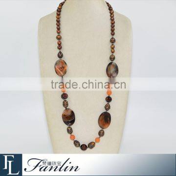 Most popular handmade long chain pearl necklace