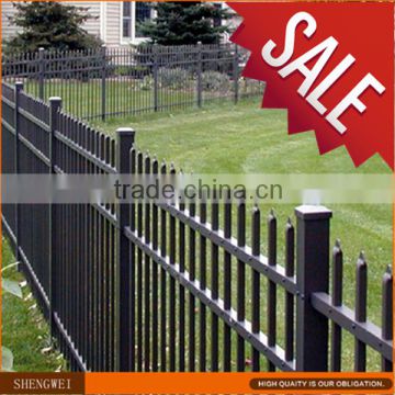 Powder coated galvanized yard guard steel metal fence and gates designs