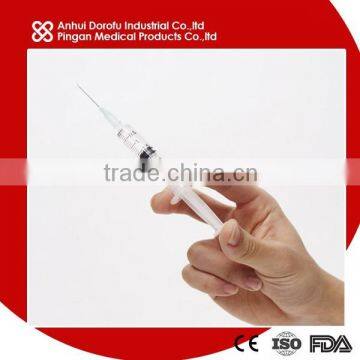 5cc/ml medical luer slip disposable syringe with needle