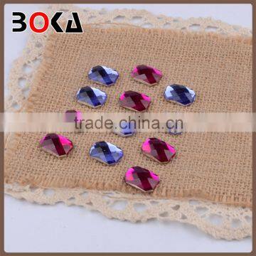 High Quality iron on hot fix rhinestone for hats marquise shape resin stones sew-on