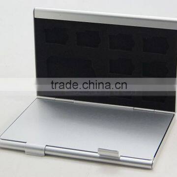 Silver Aluminum Memory Card Case COVER for MicroSD Card SD SDHC CARD 10TF+3SD Card Case photo-2