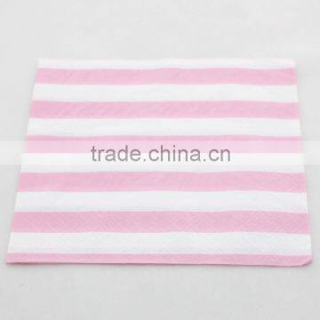 Enviromental High Quality Striped Tissue Paper Napkins for Party Favor