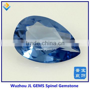 semi-precious synthetic gemstone S106# pear shape fire blue spinel