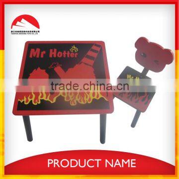 Colorful Carton Design Wooden Children Table and Chair photo-5