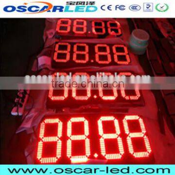 digital led gas station price sign display screen 88.88 12 inch 7 segment 8''10''20'' size price electronic led sign