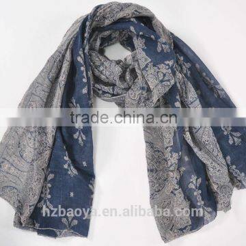 Wholesale 100% polyester voile print hijab scarf