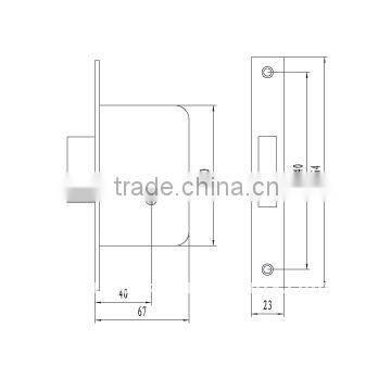 Locker and Cabinet Mortise Lock Body photo-2