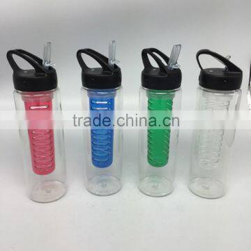 2015 new type noverty sports infuser water bottle BPA free with suction mouth