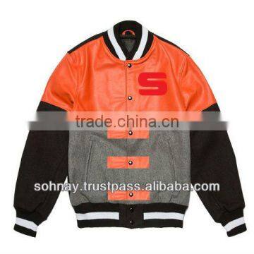 Varsity Jackets Made by wool and leather