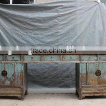 Shabby chic distressed wooden console table