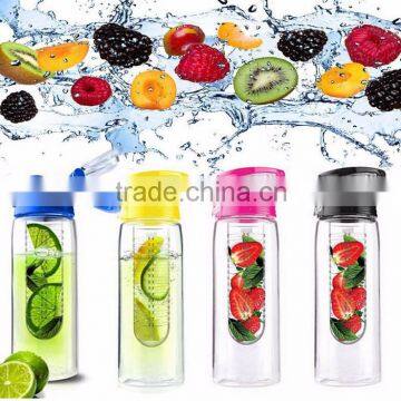 2015 new custom logo bpa free tritan fruit infuser water bottle, infuser water bottle Tritan sport water bottle plastic hot sale