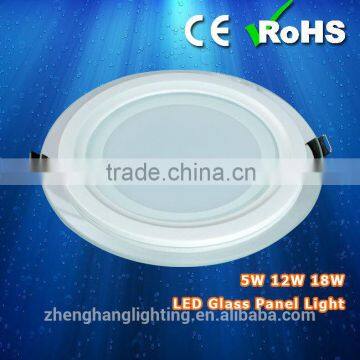 LED Glass Panel Light Round Inner bevel