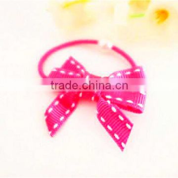 New Designs Elastic Girl Rope Children Ponytail Holder Kids Bow Hair Ring Band Hair Accessory Hairband